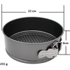 Abcsea atsegama tortinė, kepimo formos tortams, patvarus 1 mm anglinis plienas, apvali tortinė, atsegama tortinė, kepimo forma su nepridegančia danga, 22 cm apvali keptuvė