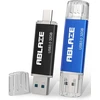 Ablaze usb c atmintinė 32gb, 2 vnt. pakuotė, dviguba usb type c + usb a 3.0 atmintinė, otg atmintinė, skirta android type-c mobiliesiems telefonams, nešiojamiesiems kompiuteriams, planšetiniams kompiuteriams, mac, pc