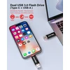 Ablaze Usb C atmintinė 64 Gb, Usb atmintinė 5 vnt. Otg 2-in-1 Usb 3.0 atmintinė, dviguba Usb A + Type C atmintinė, skirta Type-c mobiliesiems telefonams, išmaniesiems telefonams, nešiojamiesiems kompiuteriams, Pc, planšetiniams kompiuteriams, Mac
