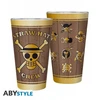 Abystyle One Piece didelis stiklinis puodelis su kaukolėmis 400ml / Kaukolės / Šiaudinių skrybėlių įgula
