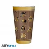 Abystyle One Piece didelis stiklinis puodelis su kaukolėmis 400ml / Kaukolės / Šiaudinių skrybėlių įgula