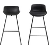 Ac Design Furniture 85087 Tille baro kėdė, dirbtinė oda, I: 49 x P: 43 x A: 94 cm, 2 vnt., juoda