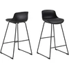 Ac Design Furniture 85087 Tille baro kėdė, dirbtinė oda, I: 49 x P: 43 x A: 94 cm, 2 vnt., juoda