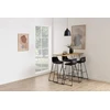Ac Design Furniture 85087 Tille baro kėdė, dirbtinė oda, I: 49 x P: 43 x A: 94 cm, 2 vnt., juoda
