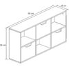 Ac Design Furniture Regal Mariela, P: 58 x G: 18 x A: 39 cm, Mdf, balta