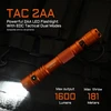 Acebeam Tac 2aa edc taktinis žibintuvėlis su dviem režimais, įkraunamas 1600 liumenų led žibintuvėlis, itin ryškus su dvigubu jungikliu, super ryškus mažas žibintuvėlis avarinei situacijai, stovyklavimui, namams