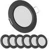 Acegoo 6 dalių 12 v įleidžiamų prožektorių rinkinys, led karavanams, itin plokšti įleidžiami prožektoriai, skylė 57–64 mm, 2,5 w, 215 lm, reguliuojamo ryškumo, įleidžiami prožektoriai, šiltai balti, skirti valtims, karavanams, baldams, spintelėms