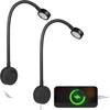 Acegoo skaitymo lemputė 12 V Led pritemdoma lova lemputė, lanksti prie sienos montuojama žąsies kaklo naktinė lempa Dc 12-24 V 3200 K su reguliatoriumi ir C tipo įkrovikliu, skirta valčiai, kemperiui, automobiliui, furgonui, jachtai (2 vnt.)