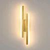 Acme Led sieninis šviestuvas scienna auksinis paprastas modernus svetainei 3000k 16w