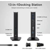 Acodot 13-in-1 2 monitorių dokas su hdmi, vga, dvi, 6x usb 3.0, gigabit ethernet, audio išvestis/įvestis usb 3.0 doko stotis