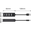Act usb šakotuvas mini 4 prievadų usb nešiojamas usb skirstytuvas kompiuteriui, nešiojamam kompiuteriui - ac6205
