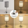 ActiveJet Led Stalo Lempa su Usb, Jutiklinis Pritemdymas, Lininis Gaubtas, Pilka