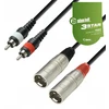 Adam Hall K3tmc 3m kabelis: 2x Xlr - 2x Rca stereo