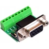 Adapteris moteriškas db9 rs232 rs485 reduktorius konverteris į laidus d-sub
