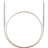 Addi Ad1057100-4.50 aliumininis sidabro aukso spalvos apskritas mezgimo virbalas 100 cm x 4.50 mm