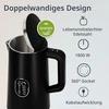 Ade energiją taupantis virdulys su temperatūros reguliavimu, 40–100 °c, 1,5 litro, nerūdijantis plienas, be Bpa, matinės juodos spalvos