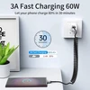 Adilift usb c spiralinis laidas, [2 vnt. 0,3 m - 1 m] usb a į usb c trumpas laidas, įkrovimo laidas usb c greito įkrovimo laidas, skirtas iphone 16/15/plus/promax, galaxy s24 ultra s23 fe s22 s21, google pixel