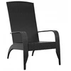 Adirondack kėdė iš poliratano 59x76x94 cm, juoda