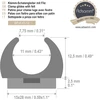Adsamm® / 32 x užspaudžiami apvalūs baldų padėkliukai su veltiniu / juodi / skersmuo 10-11 mm / apvalūs / užspaudžiami baldų padėkliukai su keičiamu veltiniu, skirti plieninėms kėdėms