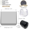 Adsamm® 4 x kėdės kojų antgaliai, juodi, skersmuo 39–42 mm, apvalūs, apsauginiai kėdės kojų antgaliai, vamzdžių antgaliai apvalioms kėdės kojoms