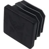 Adsamm® 4 x lameliniai kamščiai, juodi, 36 x 36-38 x 38 mm, kvadratiniai, baldų slystukai plieninėms vamzdinėms kėdėms, galiniai dangteliai kvadratiniams vamzdžiams
