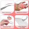 Aeeque rinkinys apskritų mezgimo virbalų 40 cm, 2,5 mm - 9,0 mm, 6 vnt nerūdijančio plieno mezgimo virbalų rinkinys, lengvi apvalūs mezgimo virbalai kepurėms, rankovėms, kojinėms, apskriti mezgimo virbalai
