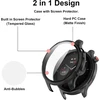 Aerku 2 vnt. kietas dėklas su ekrano apsauga, suderinamas su Amazfit Gtr 4 / Amazfit Gtr 4 Pro, pilna apsauga, įbrėžimams atsparus Pc apsauginis dėklas, juodas