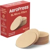 Aeropress Xl natūralūs popieriniai mikro filtrai - nebalinti apvalūs popieriniai filtrai kavos aparatams - būtini kavos priedai, Xl, 1 pakuotė (200 vnt.)