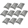 Aerzetix - C54007 - 10 dovanų dėžučių rinkinys pagalvės formos / papuošalams / gimtadieniui / kosmetikai / saldainiams vestuvėms 90 x 71 x 24 mm - pagamintos iš popieriaus / kartono - sidabro spalvos