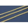 Aerzetix - C60649 - virvelės juostelė 2 m x 9 mm 3d imitacijos perlas - drabužių galanterija pomėgių dekoravimas siuvimo papuošalai - plastikas - auksinė
