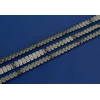 Aerzetix - C60649 - virvelės juostelė 2 m x 9 mm 3d imitacijos perlas - drabužių galanterija pomėgių dekoravimas siuvimo papuošalai - plastikas - auksinė