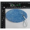 Aerzetix - C69256 - pemza pėdoms, rankinė pėdų dildė 11 x 7 x 3 cm, elipsės formos - priedai kosmetikai, estetikai, grožiui, pėdų priežiūrai, vonios kambariui - mėlyna spalva