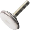 Fotelis Aerzetix - C74754 - 4 baldų atramų kojelių rinkinys prisukamas M6 Ø28 mm reguliuojamas - aukštis 37 mm - metalas ir plastikas - sidabrinis - sofoms, stalams