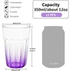 Affek Design 12 vnt. 350 ml daugkartinių puodelių, atsparių dūžiams, violetinės spalvos