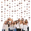 Affek Design Rožinio aukso 40-ojo gimtadienio girliandos su žvaigždėmis ir skaičiais