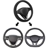 Afinderde poliesterinis vairo užvalkalas, kvėpuojantis, neslystantis, atsparus dilimui, automobilio vairo užvalkalas, standartinis dydis 36-39 cm išoriniam vairo skersmeniui