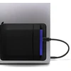 Afterplug lipnus dviejų kišenių nešiojamojo kompiuterio krepšys, suderinamas su išoriniu 2,5 colio kietuoju disku, nešiojamuoju ssd, magic pelė, usb laidu ir daugiau - juodas