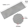 Aggauto universalios 120 x 40 cm juodos lenktyninės grotelės, aliuminio lydinio išplėtimo grotelės, lenktyninės grotelės, buferis, korio skylė 6 x 1 mm