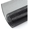 Aggauto universalios 120 x 40 cm juodos lenktyninės grotelės, aliuminio lydinio išplėtimo grotelės, lenktyninės grotelės, buferis, korio skylė 6 x 1 mm