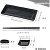 Aghoer 8 dalių sušių lėkštės rinkinys iš skalūno su padažinėmis 2 asmenims, 21 x 10 cm sušių indų skalūno lėkštės su lazdelėmis, laikymo suoliukai padažinės skalūno lėkštės