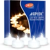 Agptek 24 vnt. mirgančių, ant baterijų veikiančių dirbtinių elektrinių led arbatinių žvakių šaltai baltos spalvos beliepsnių žvakių kalėdoms lauke Helovino vestuvių dekoravimui 0,2 w šaltai balta