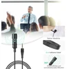 Agptek atvartinis mikrofonas, 2 m mini įvairiakryptis kondensatorius su 2 transformacijomis ir c tipo adapteriu bei apsauga nuo vėjo interviu, vaizdo konferencijoms, podcast'ams, diktavimui ir kt.