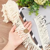 Ahandmaker 10 jardų užuolaidų kutų apdaila, smėlio spalvos audinio apdaila, medvilnės pluoštas, kutas, užuolaidų svareliai, kutai, siuvimas "pasidaryk pats" dekoravimui, užuolaida, sofa, drabužiai