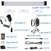 Aiboo Led apšvietimas po spintele virtuvei, reguliuojamas, su laidu, 6 vnt., 28 cm šviesos juosta, 12 V Led apšvietimas spintelei su jungikliu ir kištuku, apšvietimas spintelėms, lentynoms, vitrinoms (šiltai balta)