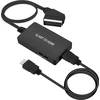 Aifhdauf Scart į Hdmi konverteris, Scart į Hdmi adapteris Hd 720p/1080p jungiklis vaizdo garso konverterio adapteris, skirtas Hdtv monitoriui projektoriui XBOX Ps3 Vhs Stb Sky Blu-ray Dvd grotuvui