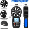Aiomest ai-100 skaitmeninis anemometras, vėjo matuoklis, rankinis, vėjo matuoklis, cfm vėjo greičio matuoklis vėjo greičiui, temperatūrai, vėjo šalčio testeris, hvac