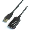 Aisens A101 – 0019 – Usb 2.0 ilginamasis kabelis su stiprintuvu – juodas (10 m, pažangus lustų rinkinys)
