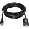 Aisens A101 – 0019 – Usb 2.0 ilginamasis kabelis su stiprintuvu – juodas (10 m, pažangus lustų rinkinys)