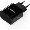 Aisens - A110-0538 - Usb-c Pd įkroviklis, 20w, 5v/3a, 9v/2.2a, 12v/1.66a, juodas