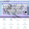 Ajazz ak820pro 75% tkl mechaninė klaviatūra, 2.4g belaidė/bt5.1/usb-c laidinė, 81 klavišas su tft spalvotu ekranu ir cnc mygtuku, žaidimų klaviatūra, rgb apšvietimas, hotswap linijinis jungiklis, 4000 mah baterija -